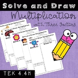 Solve and Draw Multiplication with 3 Factors for Math Stat