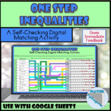 Solve and Graph One Step Inequalities Self-Checking Digita