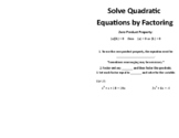 Solve and Graph Quadratic Functions Interactive Notebook