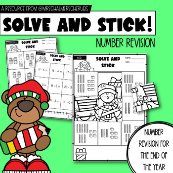 Preview of Solve and Stick: Number Revision | CHRISTMAS EDITION |