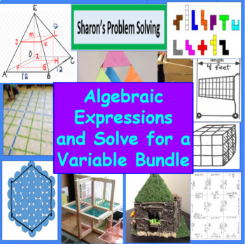 Preview of Algebraic Expressions and Solve for a Variable Bundle