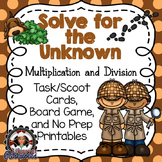 Solve for an Unknown Game and Printables - Multiplication 