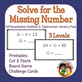 Solve for the Missing Number Variety Pack: Add & Subtract