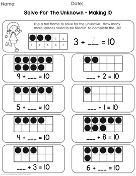 Solve for the Unknown - Making 10 by Not Your Mother's Math Class