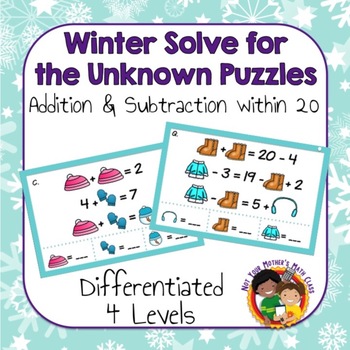 Preview of Solve for the Unknown Puzzles - Addition and Subtraction within 20