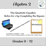 Solve the Quadratic Equation by Completing the Square