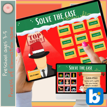 Preview of Preschool Christmas Boomcards game, Class Party Activity, Holiday Mystery