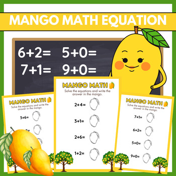 Preview of Solve the Equations Mango Math Activity Book