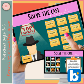 Preview of Holiday group game for activboard, interactive puzzle, solve a mystery game
