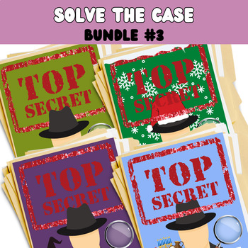 Preview of Solve the mystery case file bundle | Guess who | Analyze the text | Puzzle Game