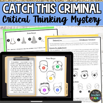 Preview of Solve the Mystery Detective Case - Critical Thinking Challenge