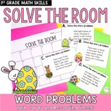 Addition and Subtraction Word Problem Task Cards Solve the Room