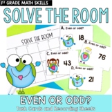 Odd or Even Number Math Task Cards First Grade Solve the Room