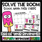 Solve the Room, Scoot, Math Task Cards: End of the Year Re