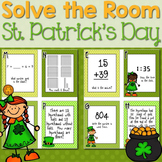 St. Patrick's Day Math Activity Solve the Room 2-Digit Add