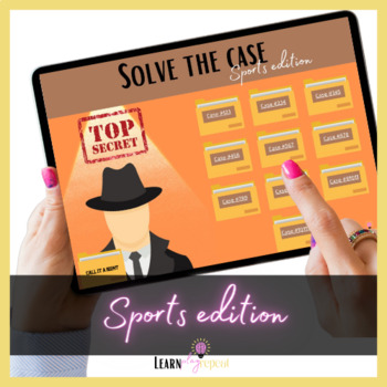 Preview of Sports, Solve the mystery, problem solving boom cards game