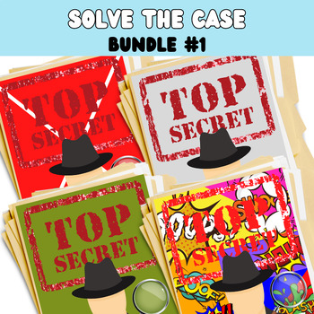 Preview of Solve The Case File Bundle | Problem Solving Puzzle | Detective Spy Game