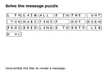 Solve the message puzzle about the Liberty Bell by Steven s Social Studies