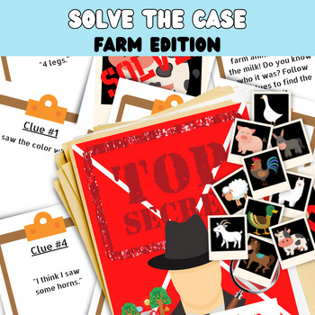Preview of Farm Theme | Solve the mystery case file | Critical thinking puzzle | Game