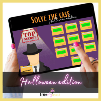 Preview of Solve the mystery case file, Halloween puzzle, problem solving game