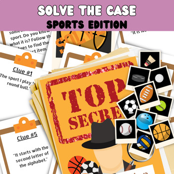 Preview of Solve The Mystery File - Sports Theme logical reasoning game - Class activity