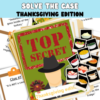Preview of Thanksgiving Game | Solve the puzzle | Logical reasoning | Analyze text