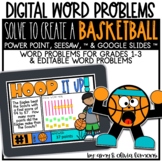 Solve to Create a Basketball | Digital Word Problems | Dig