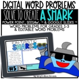 Solve to Create a Shark | Digital Shark Word Problems | Di