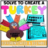 Solve to Create a Turkey | Thanksgiving Word Problems | Fa