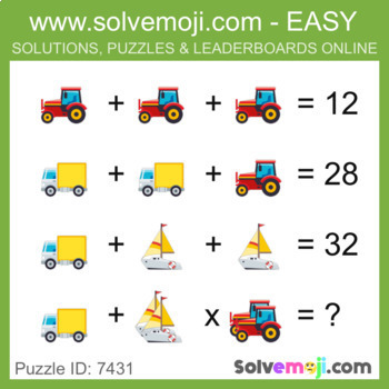 Preview of Solvemoji Emoji Classic Puzzles - 50 puzzles - 10 of each level - With Solutions