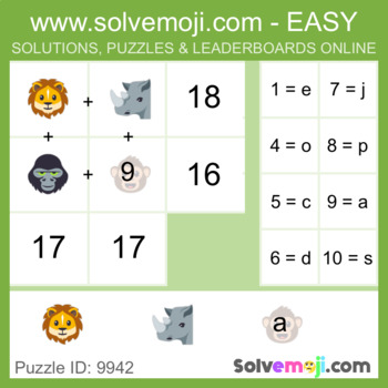 Preview of Solvemoji Emoji Word Puzzles - 50 puzzles - 10 of each level - With Solutions