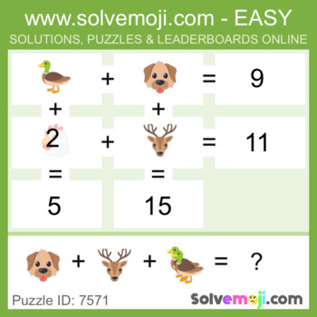 Preview of Solvemoji Emoji Grid Puzzles - 50 puzzles - 10 of each level - With Solutions