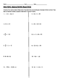 Solving 1, 2, and Multi-Step Equations Practice