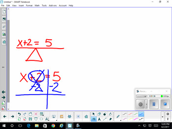Preview of Solving 1-Step Algebraic Equations