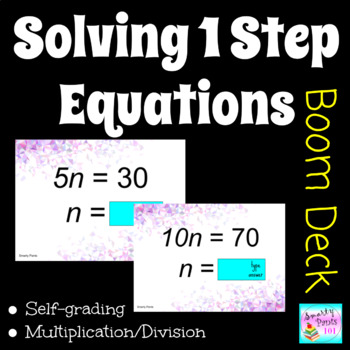 Preview of Solving 1 Step Equations DIGITAL Boom Deck Multiplication & Division