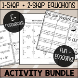 Solving 1-Step and 2-Step Equations Activity Bundle