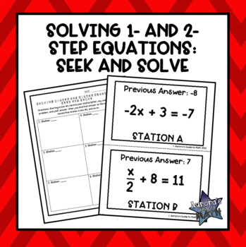 Preview of Solving 1-Step and 2-Step Equations: Seek and Solve