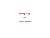 Solving 1-Step and 2-Step Equations Solution