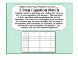 Solving 2-Step Equations: A Cut,Paste & Match Activity  7.EE.4