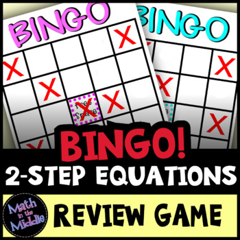 Preview of Solving 2-Step Equations Bingo - Math Review Game