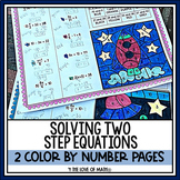 Solving 2-Step Equations: Color By Number (2 activity sheets)