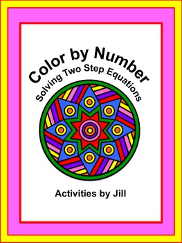 Preview of Solving Two Step Equations Color by Number (Distance Learning)