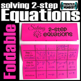 Solving 2-Step Equations Foldable Notes Interactive Notebook
