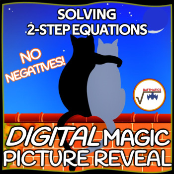 Preview of Solving 2-Step Equations (NO NEGATIVES)  SELF-CHECKING DIGITAL MYSTERY PICTURE
