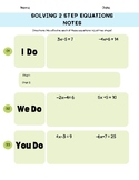 Solving 2 Step Equations Notes & Practice