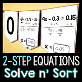 Solving 2-Step Equations Solve 'n Sort Math Pennant Activity