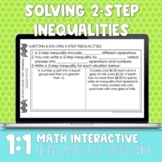 Solving 2-Step Inequalities Digital Notes