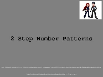 Preview of Solving 2 Step Number Patterns - Secret Agent Style