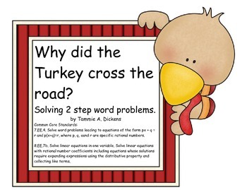 Preview of Solving 2 step equation word problems