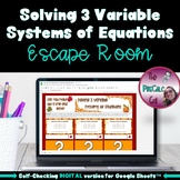 Solving 3 Variable Systems of Equations Activity